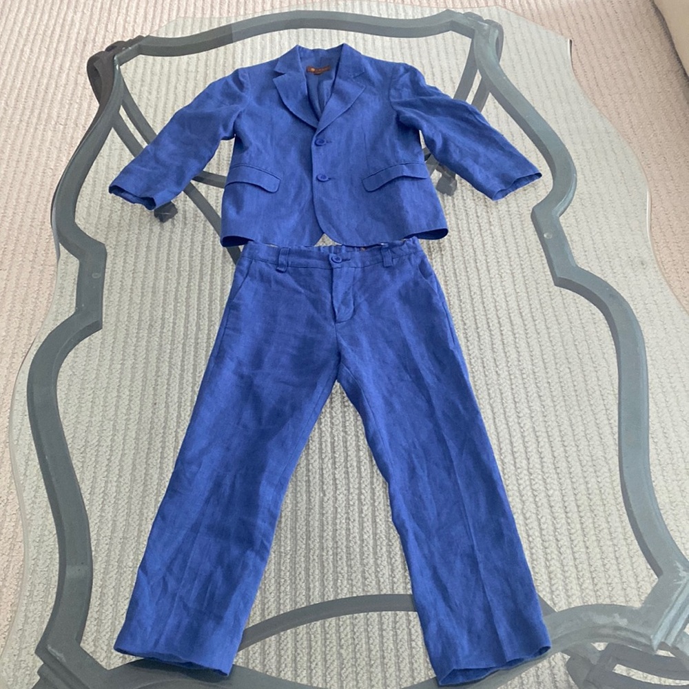 6t 100% linen blazer and pants